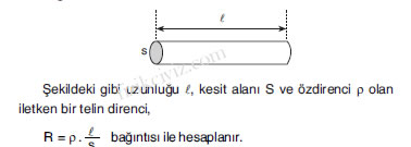 bir telin direnci formller